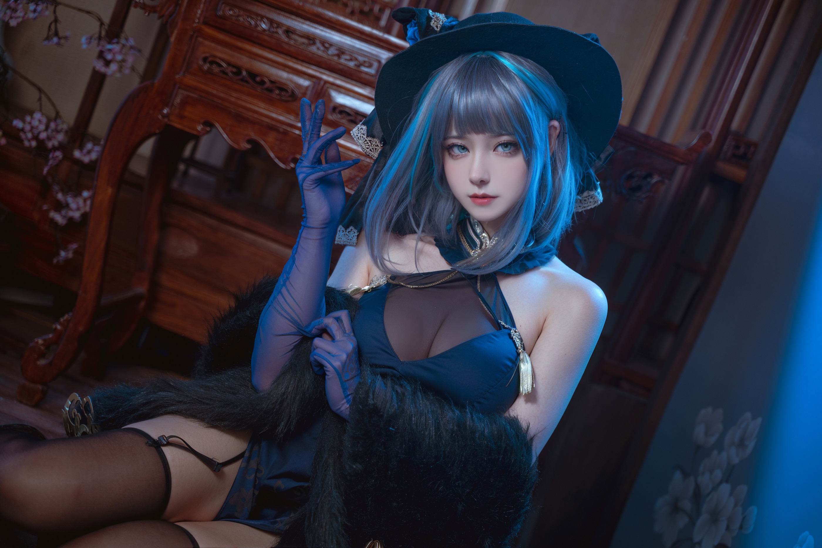 图片[1]-Seya-狮砸 – NO.036 碧蓝航线 柴郡 旗袍 [12P]-XikXak